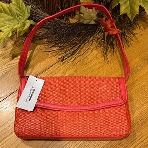 MWT Vera Bradley Vibrant Orange Woven Shoulder Bag